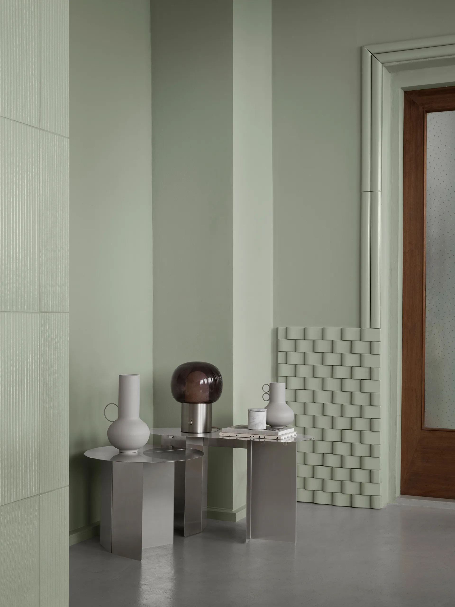 ORU ławka 80x45 cm, Matowa stal nierdzewna blomus