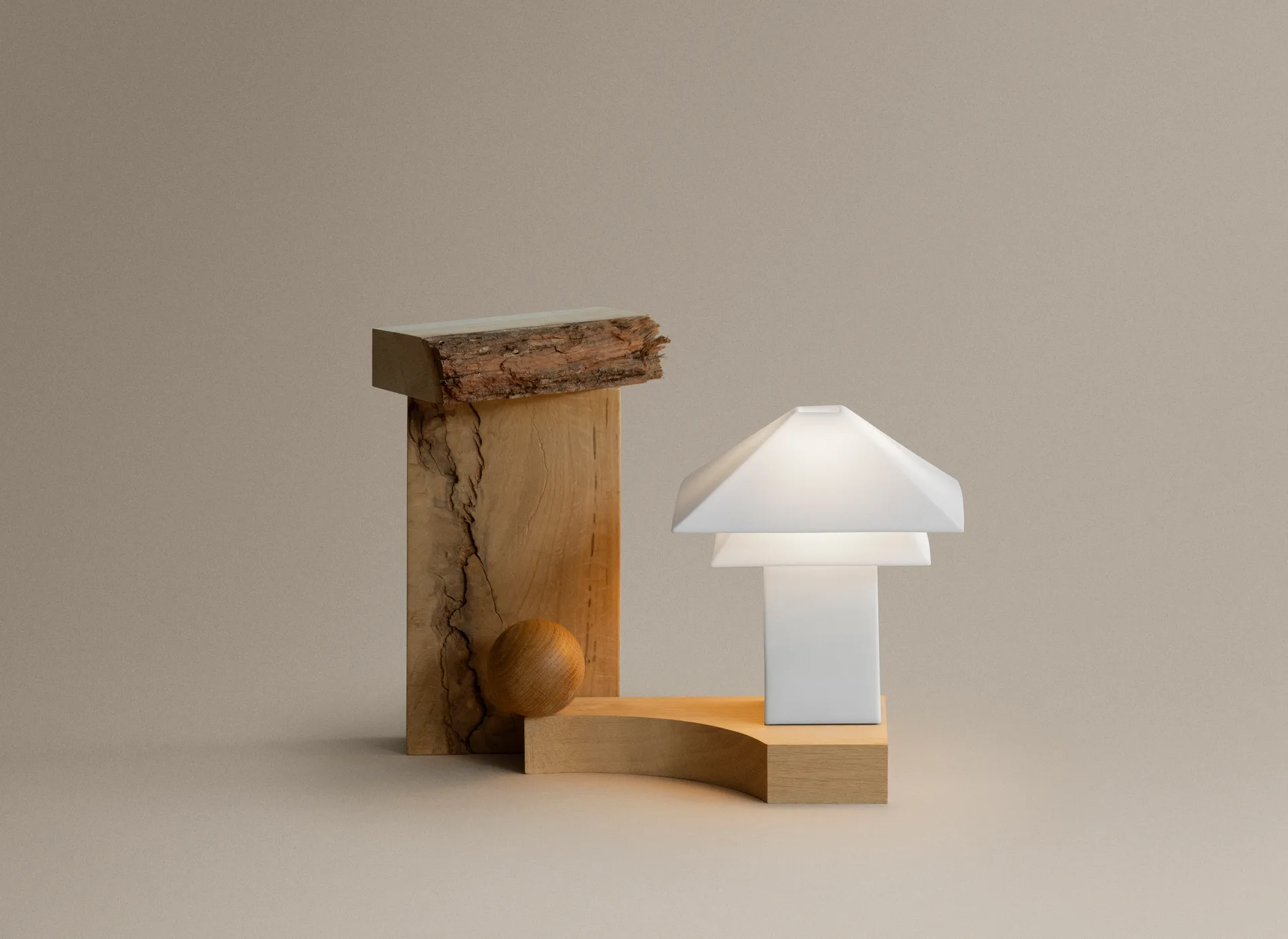 Przenośna lampa stołowa Sanaka, White blomus