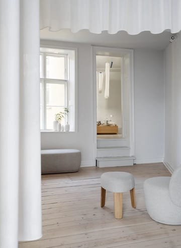 Pufa Kuon 45xØ48 cm - Boucla beige - blomus