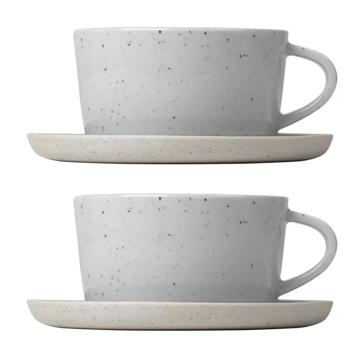 Sablo filiżanka do herbaty ze spodkiem 250 ml, zestaw 2 szt. - Cloud - blomus