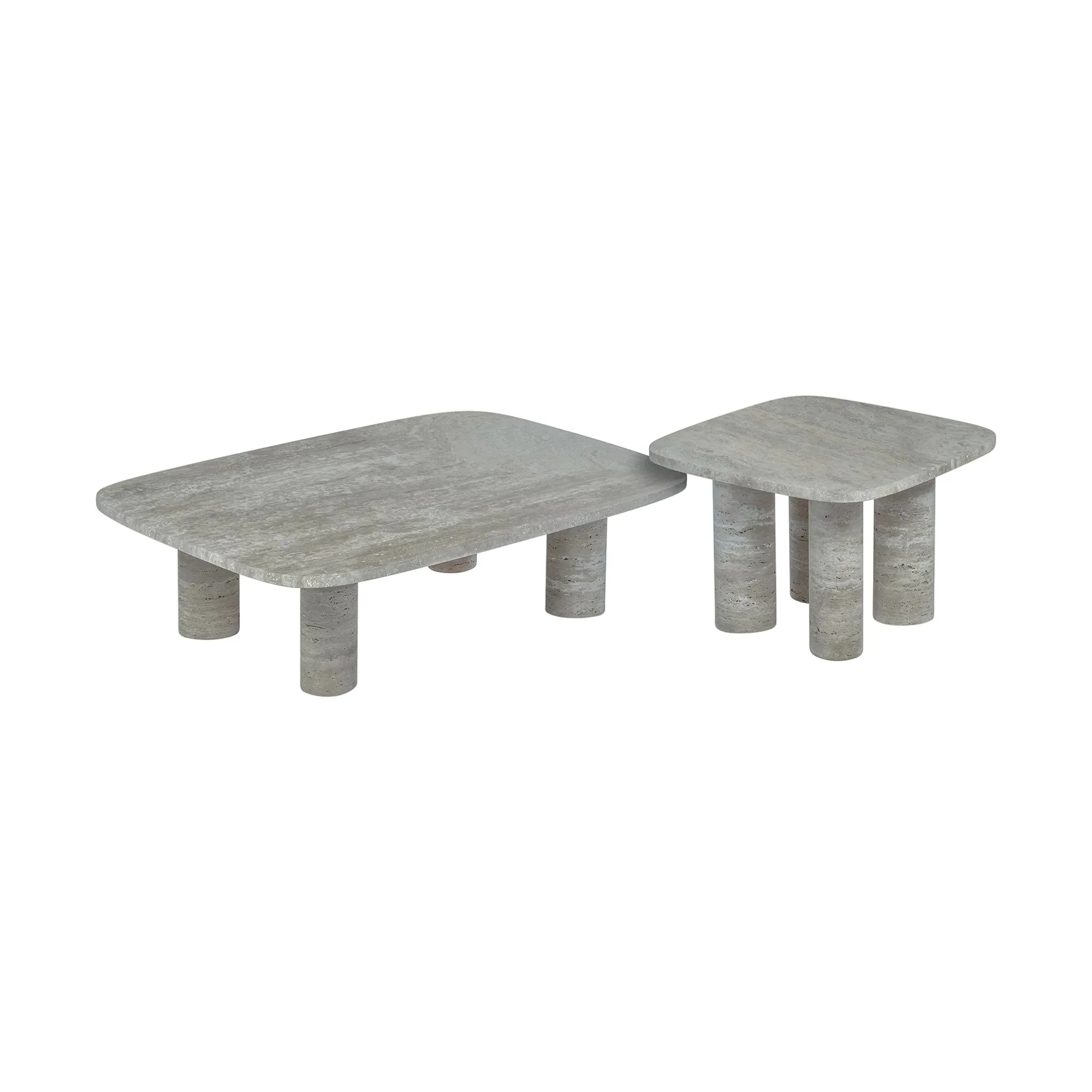 Stolik boczny Volos S 52x52 cm, Silver Travertine blomus