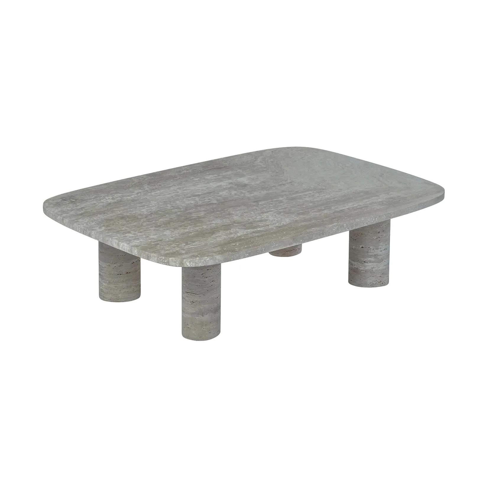 Stolik kawowy Volos L 100x70 cm, Silver Travertine blomus