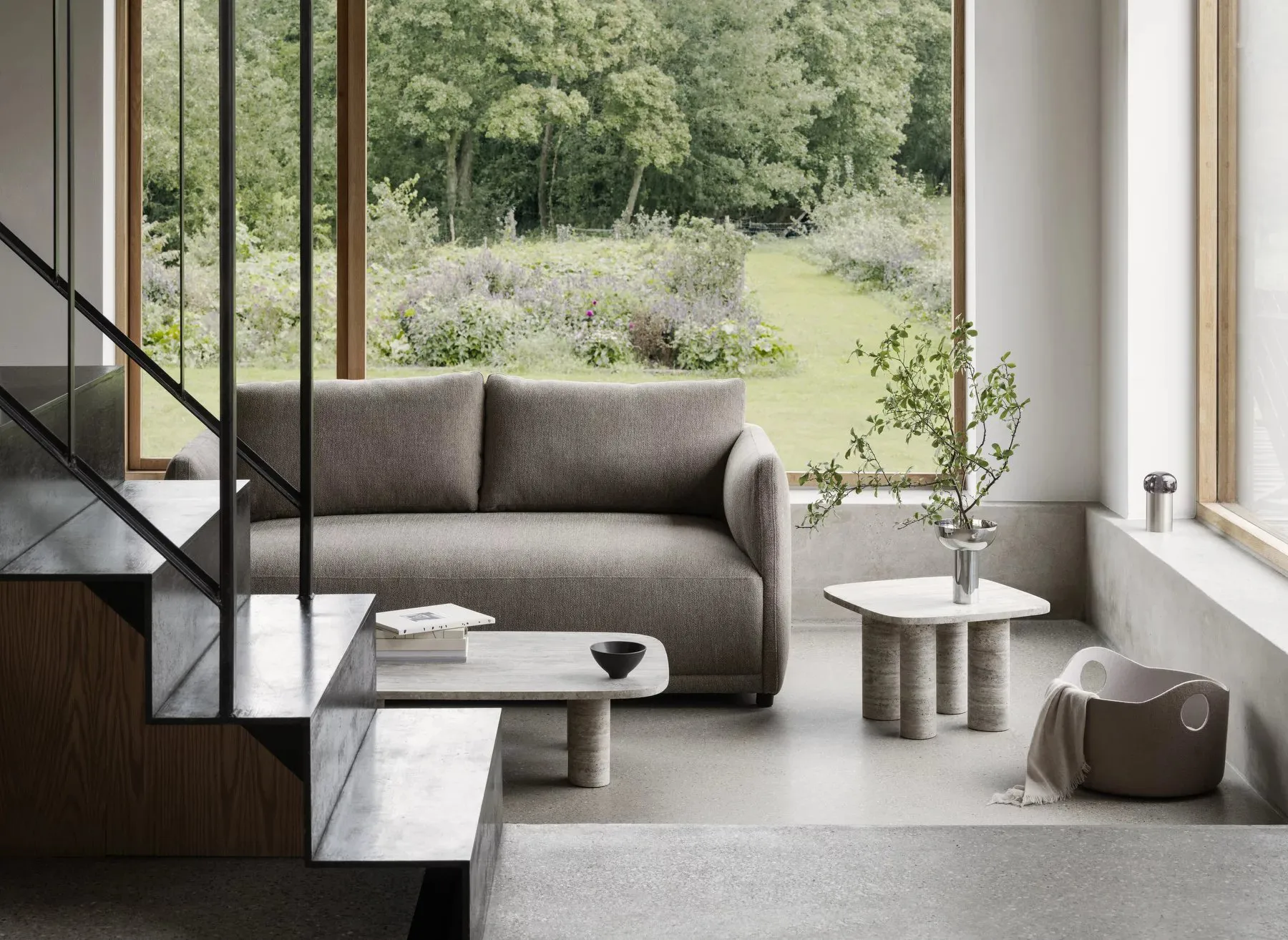 Stolik kawowy Volos L 100x70 cm, Travertine blomus