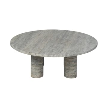Stolik kawowy Volos L Ø75 cm - Silver Travertine - blomus