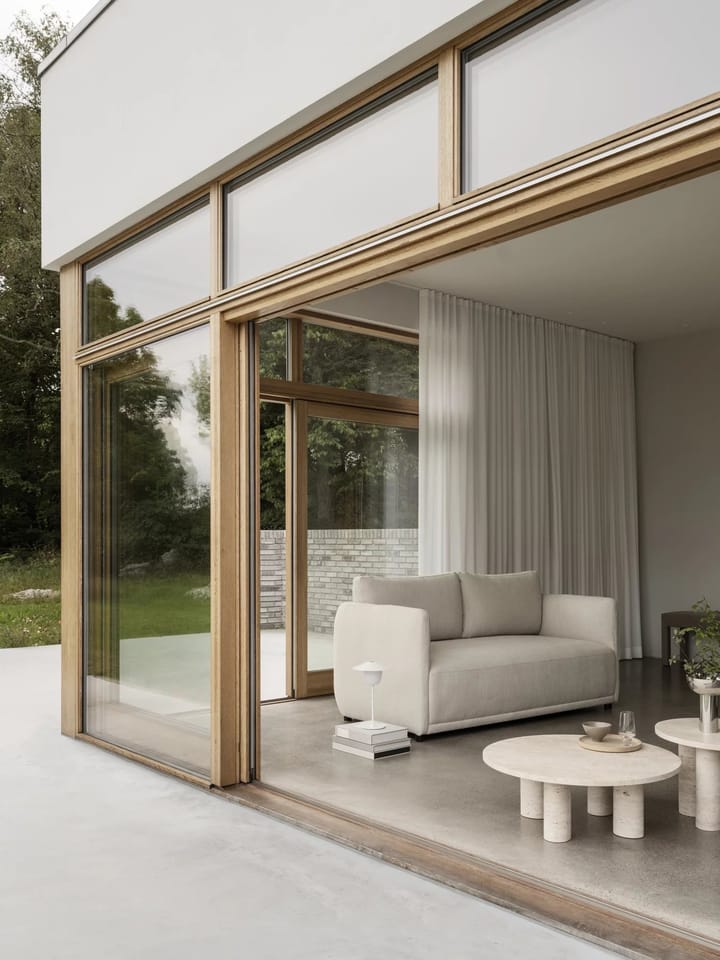 Stolik kawowy Volos L Ø75 cm, Travertine Blomus