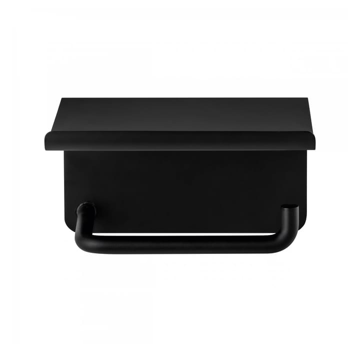 Uchwyt na papier toaletowy z półką Modo - Black - Blomus