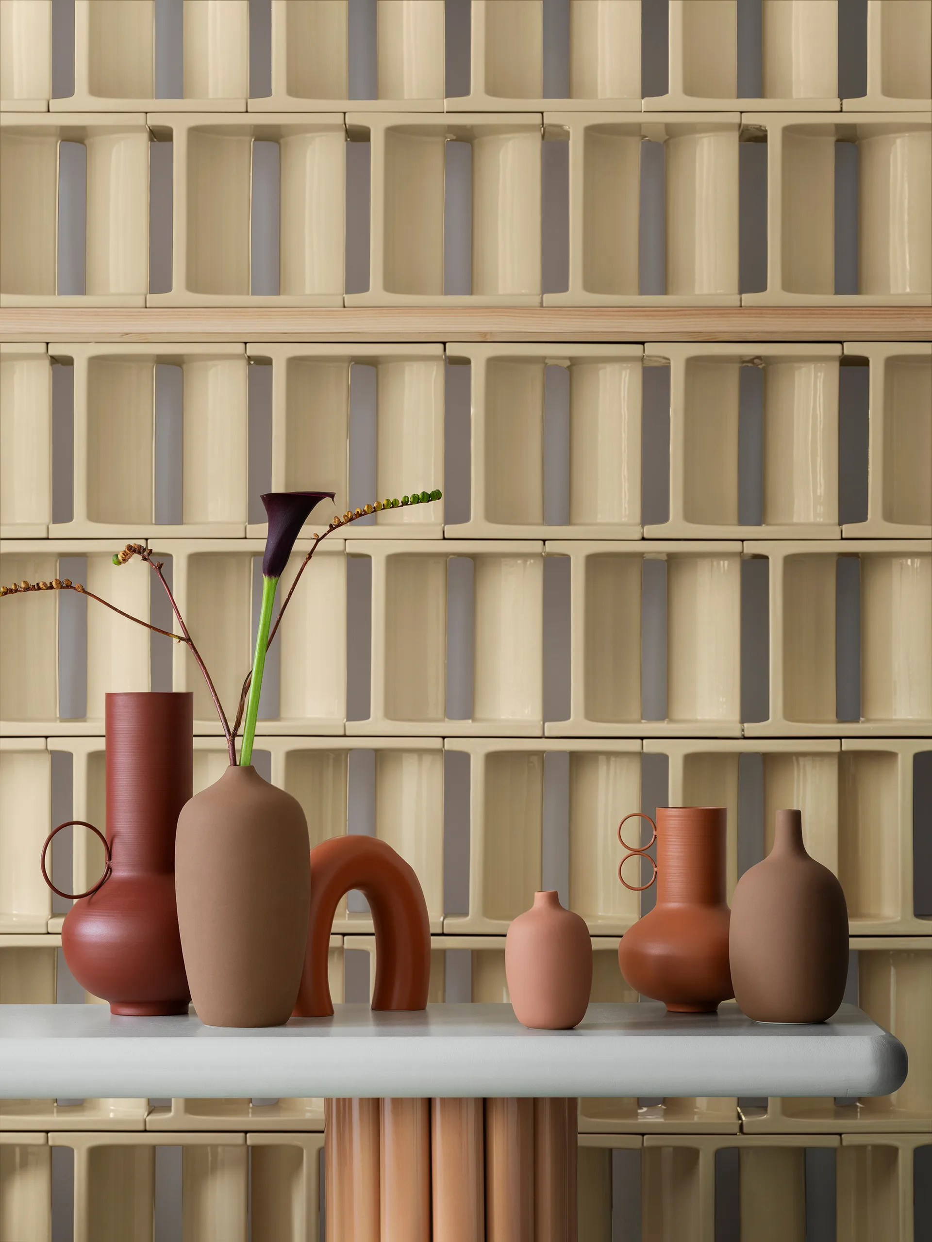 Wazon Loha 33 cm, Brandy Brown blomus