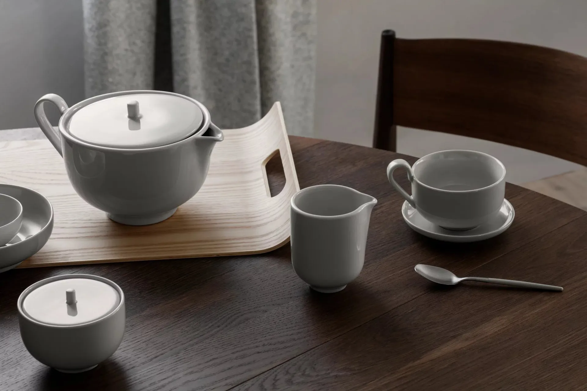 Zestaw 4 widelczyków deserowych Maxime, Sharkskin blomus