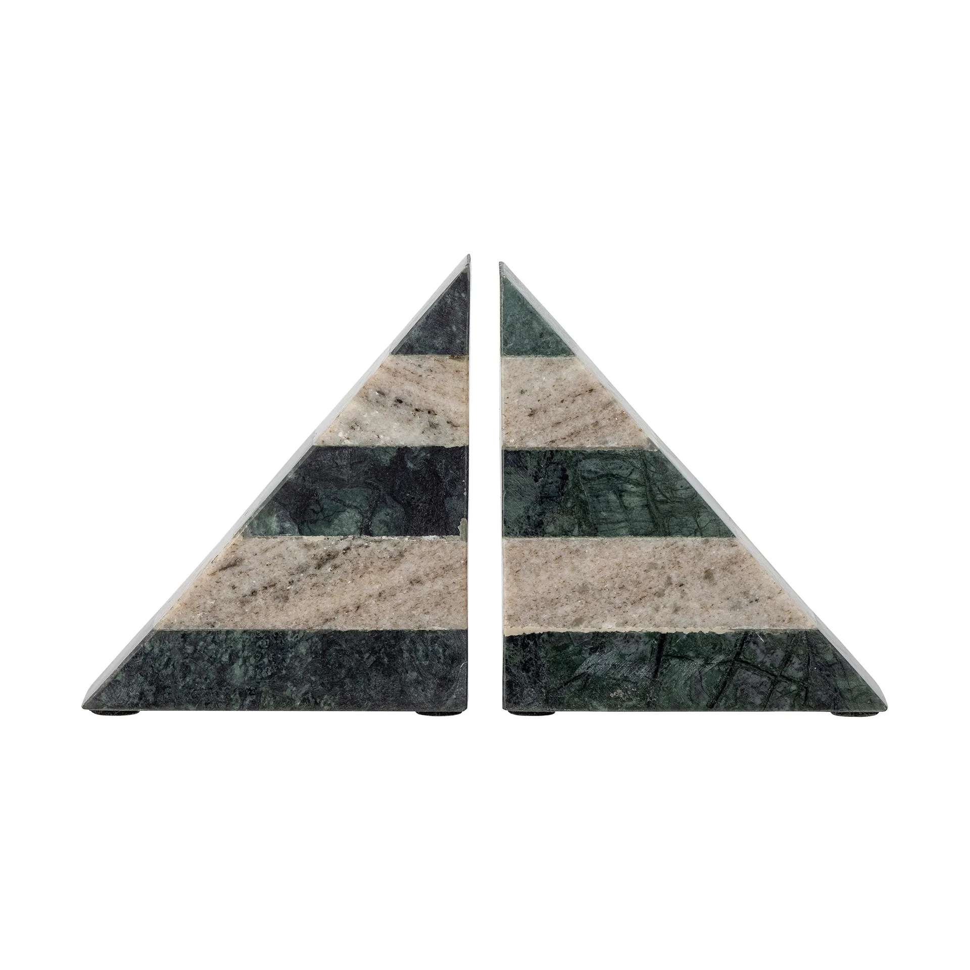 Abir podpórka do książek 2-pak, Zielony-biały marmur Bloomingville