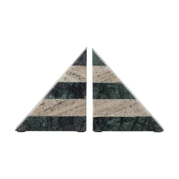 Abir podpórka do książek 2-pak - Zielony-biały marmur - Bloomingville