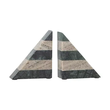 Abir podpórka do książek 2-pak - Zielony-biały marmur - Bloomingville