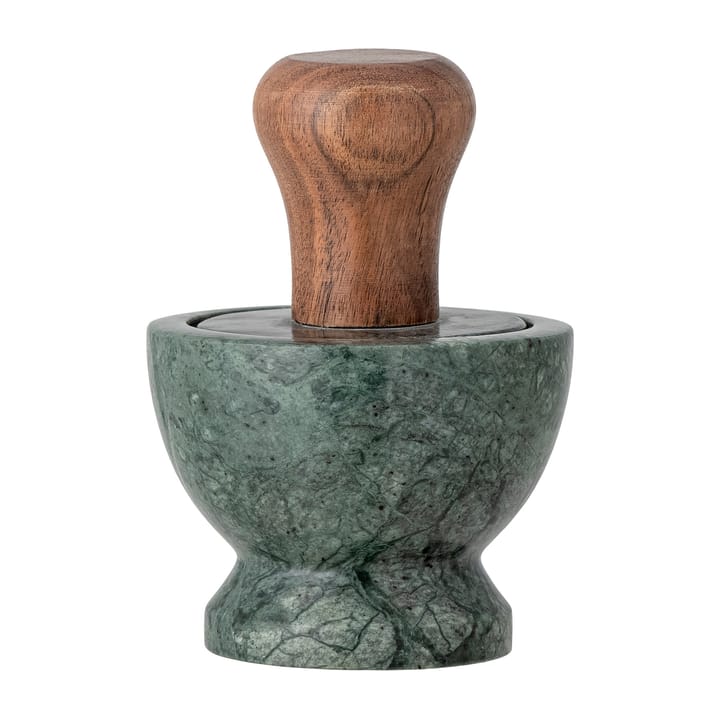 Banou moździeż Ø10 cm - Zielony marmur - drewno mango - Bloomingville