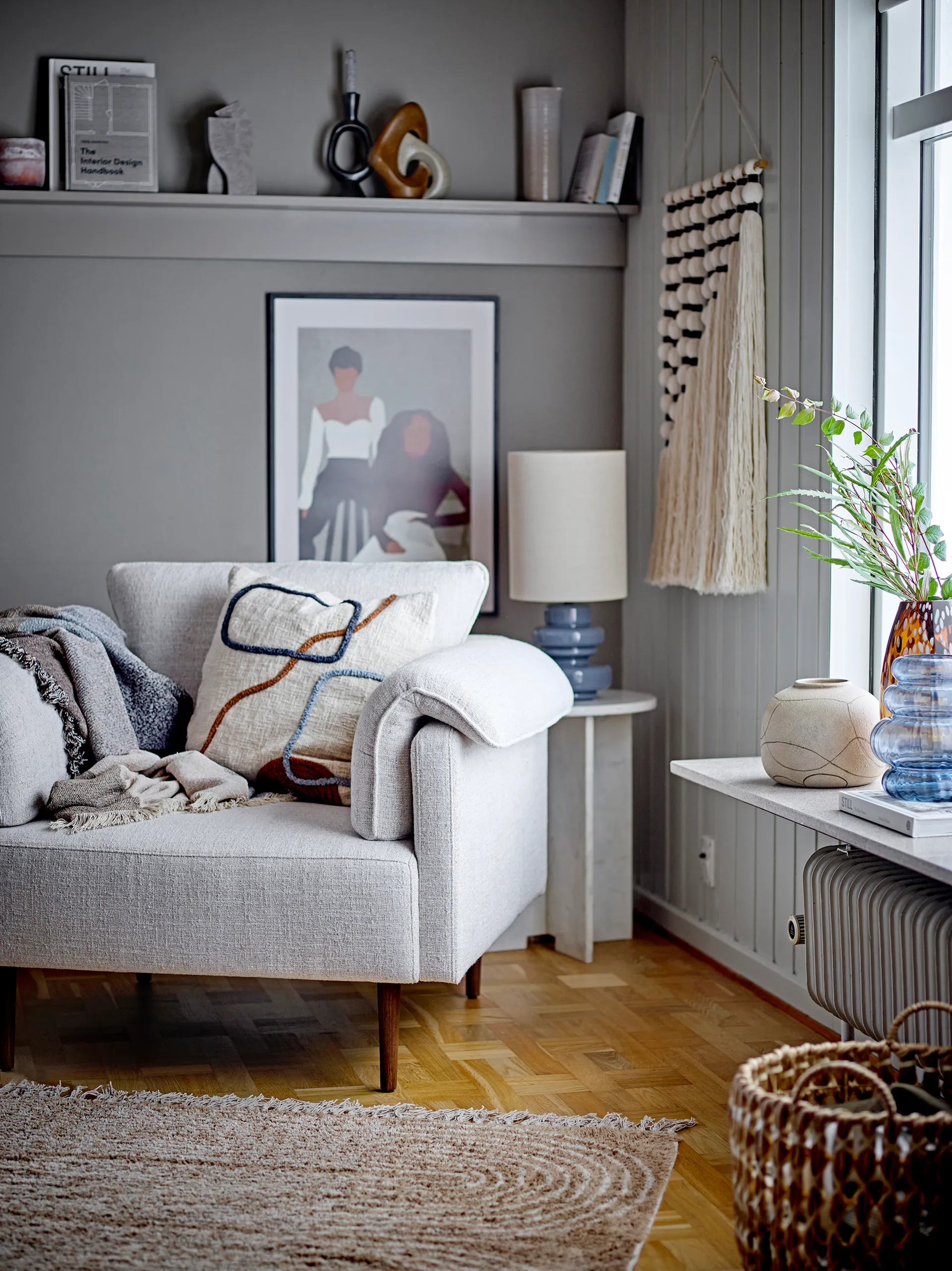 Bing wazon 21,5 cm, Niebieski Bloomingville