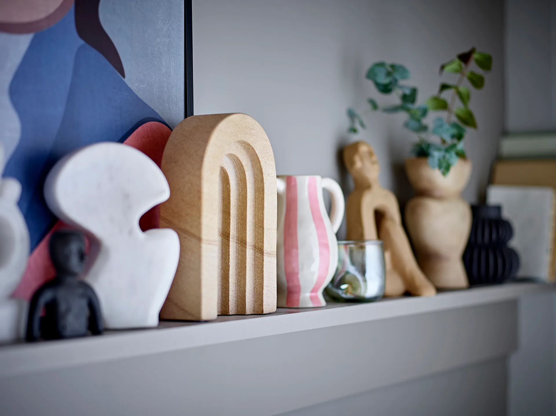 Binti wazon 15 cm, Różowy-biały Bloomingville