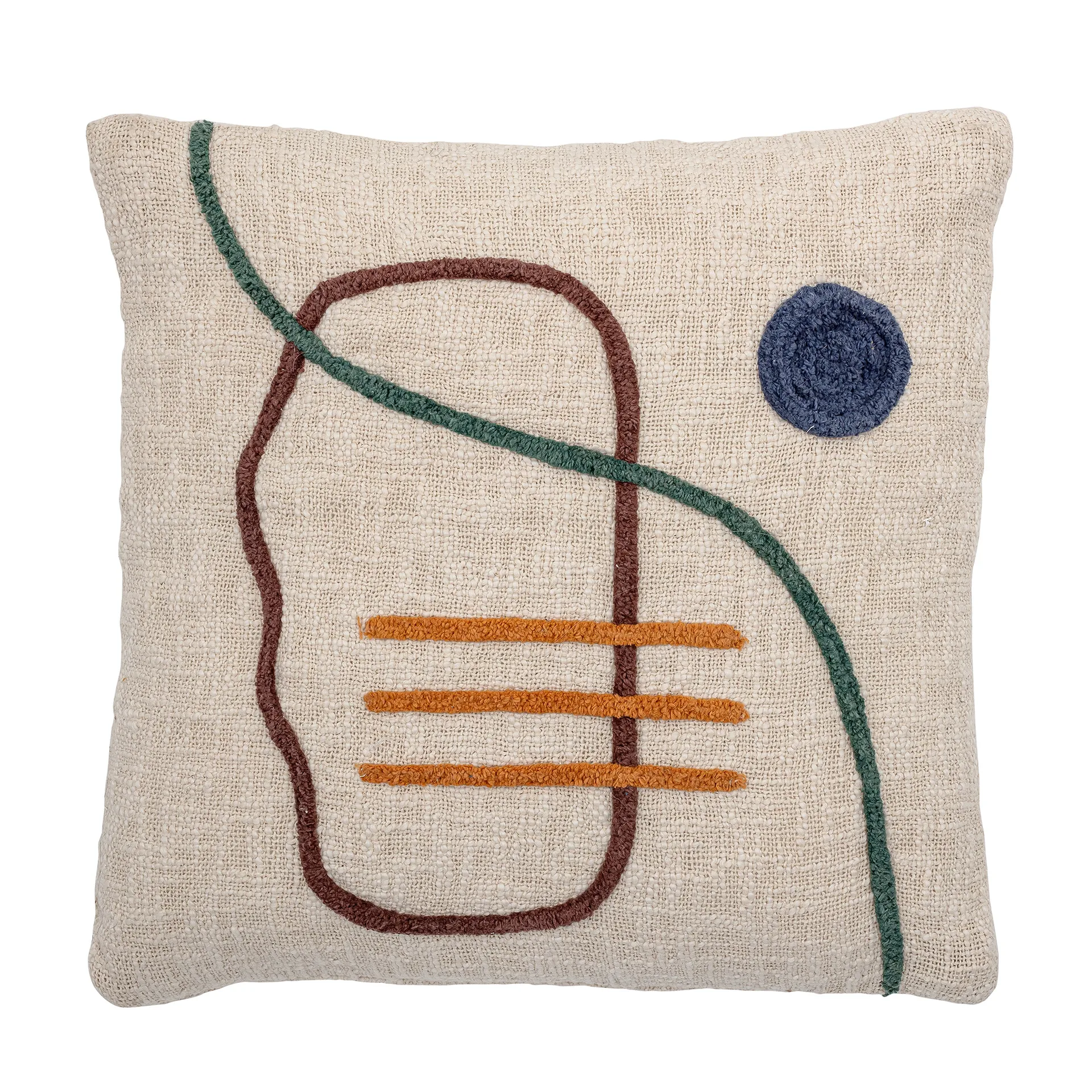 Bloomingville haft na poduszkę 45x45 cm, Naturalny Bloomingville