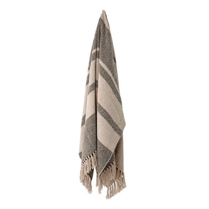 Bloomingville koc w paski 130x160 cm, Zielony Bloomingville