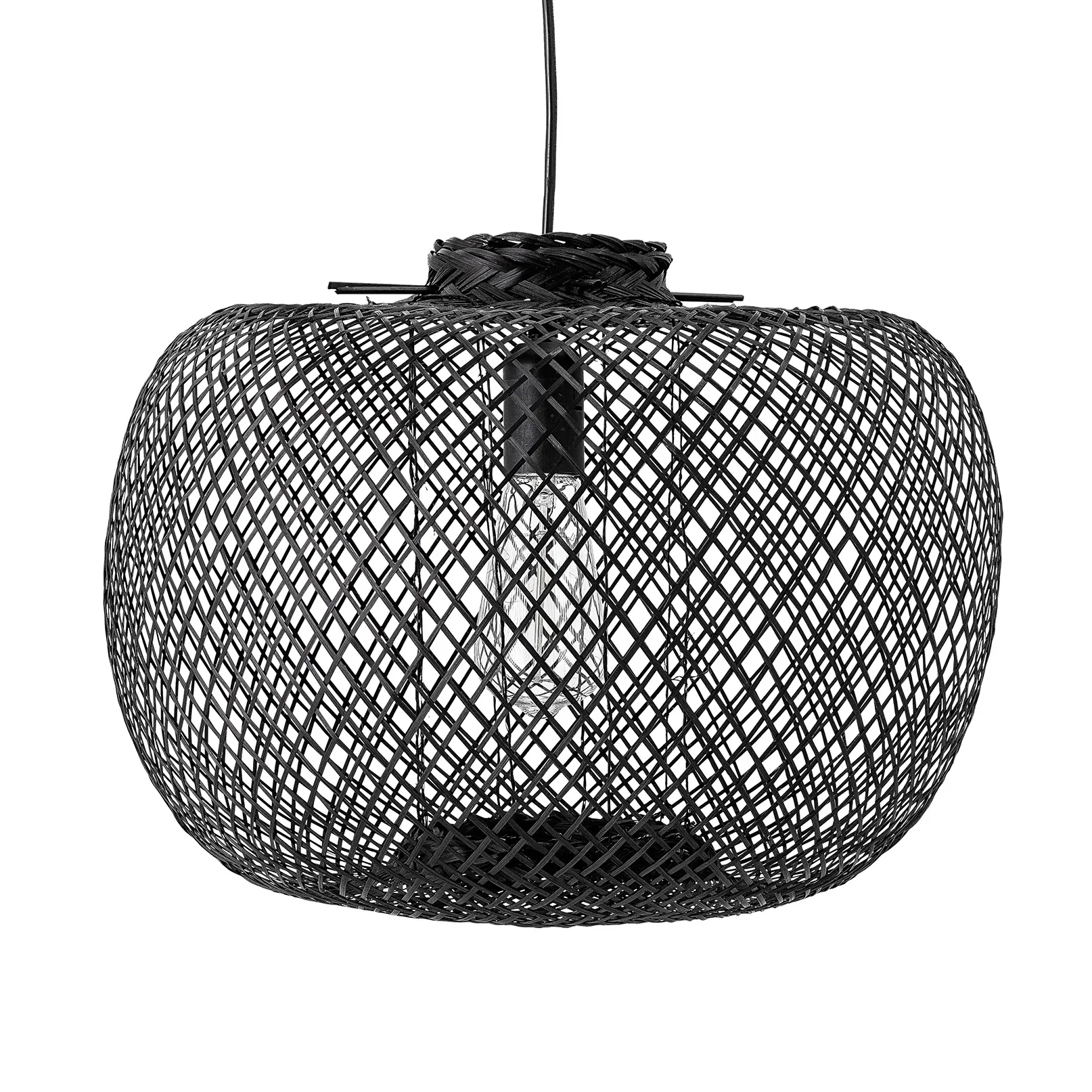 Bloomingville lampa wisząca bambus Ø42 cm, Czarny Bloomingville