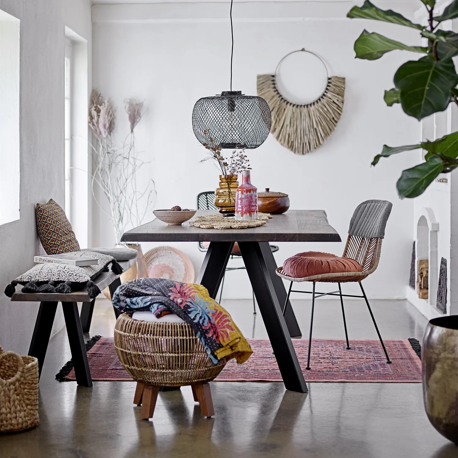 Bloomingville szklany wazon 24 cm, Brązowy Bloomingville