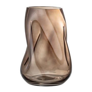Bloomingville szklany wazon 26 cm - Brązowy - Bloomingville