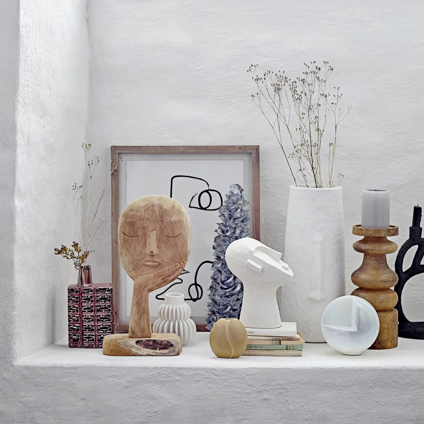 Bloomingville wazon dekoracyjny 40 cm, Biały Bloomingville