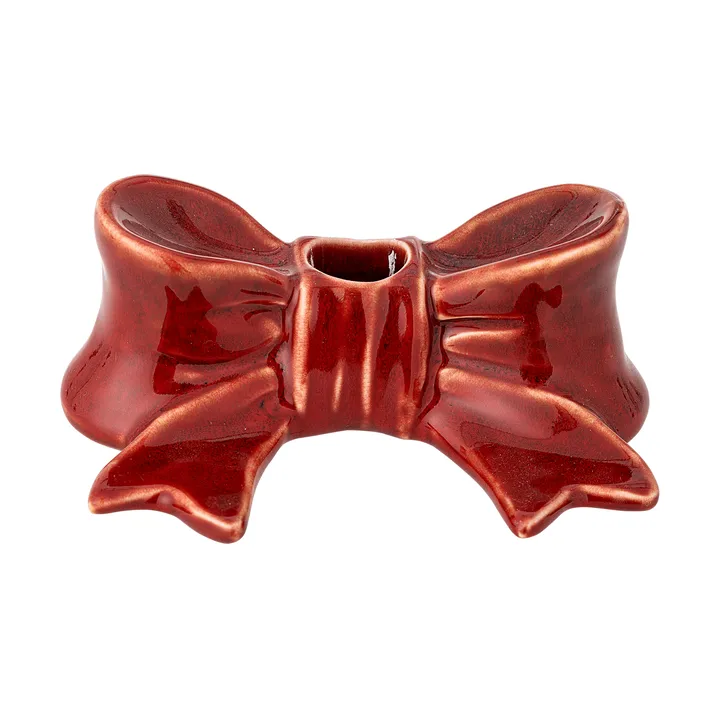 Bow ljusstake - Czerwony, 11,5 cm - Bloomingville