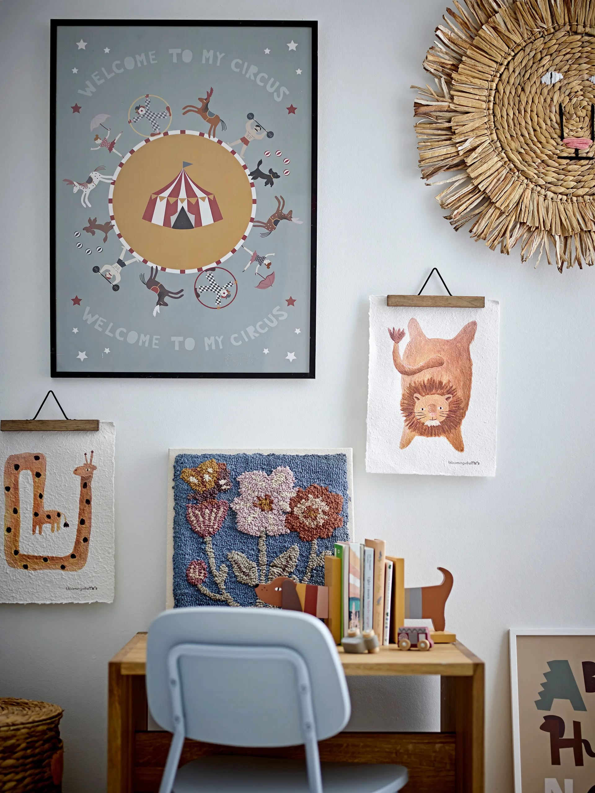 Charlie podpórka do książek 2 Części, Żółty Bloomingville