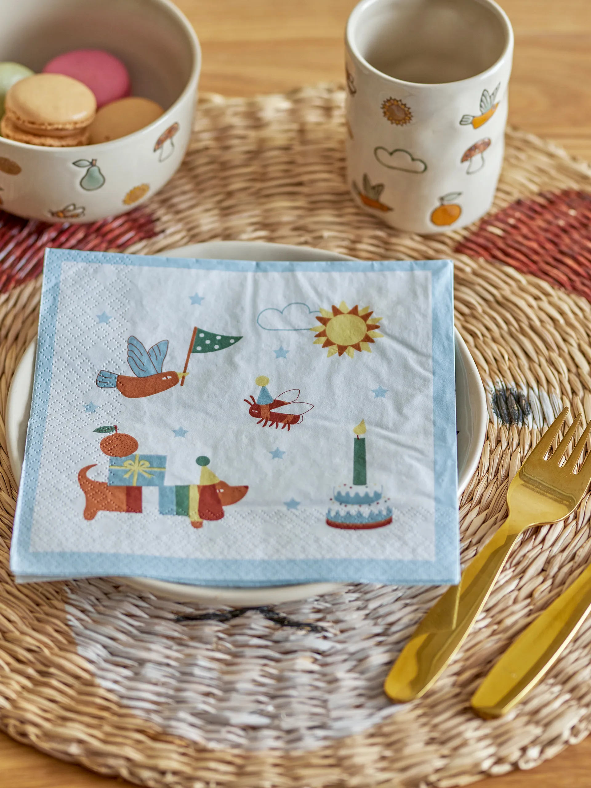 Charlie serwetki 33x33 cm 20-pak, Blue Bloomingville