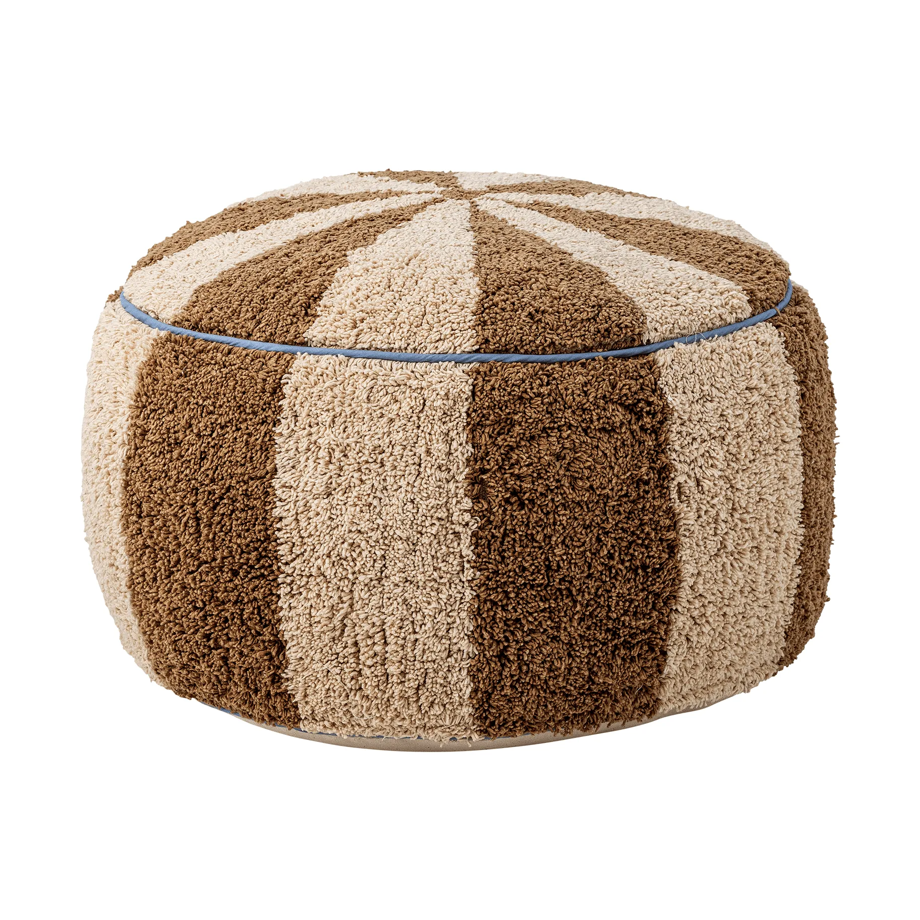 Charoline puf Ø44 cm, Brązowo-biało-niebieski Bloomingville