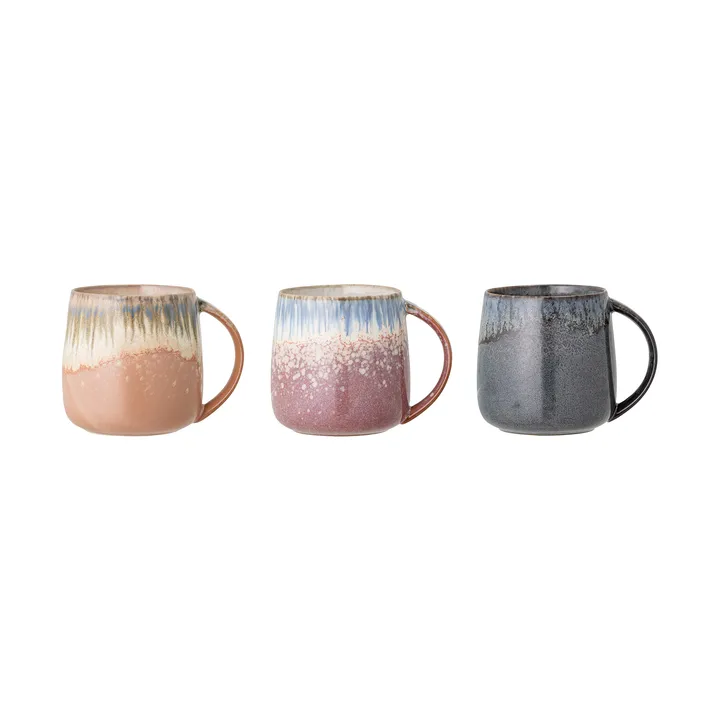 Cloe kubek 380 ml, 3 sztuki - Multi - Bloomingville