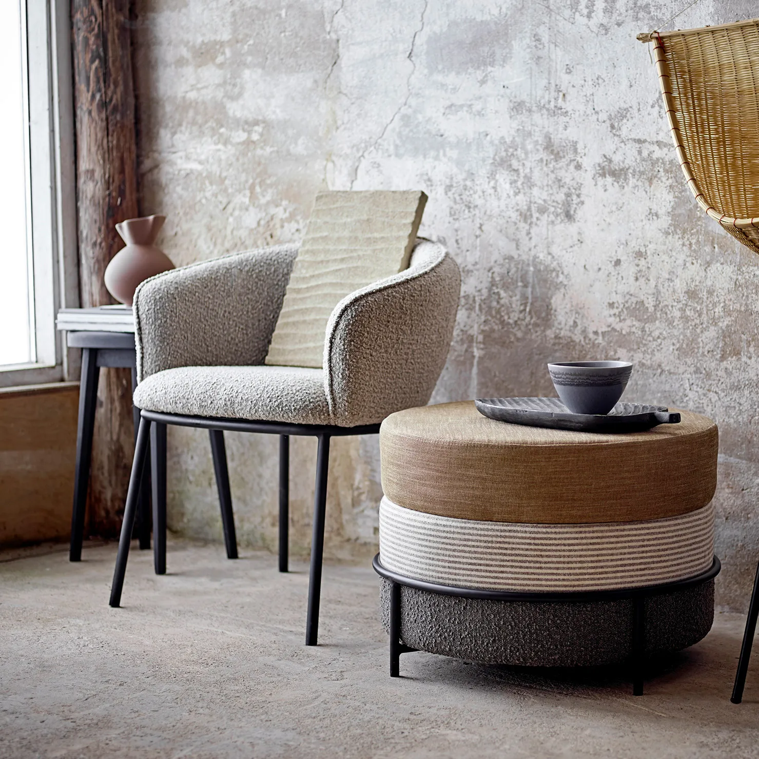 Cortone krzesło, szary Bloomingville