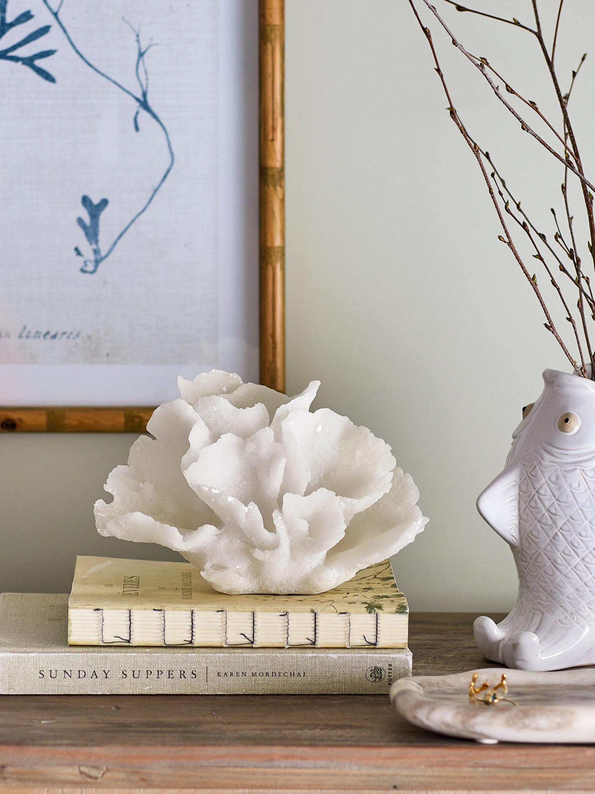 Dekoracja Rosenia 14 cm, Biała Bloomingville