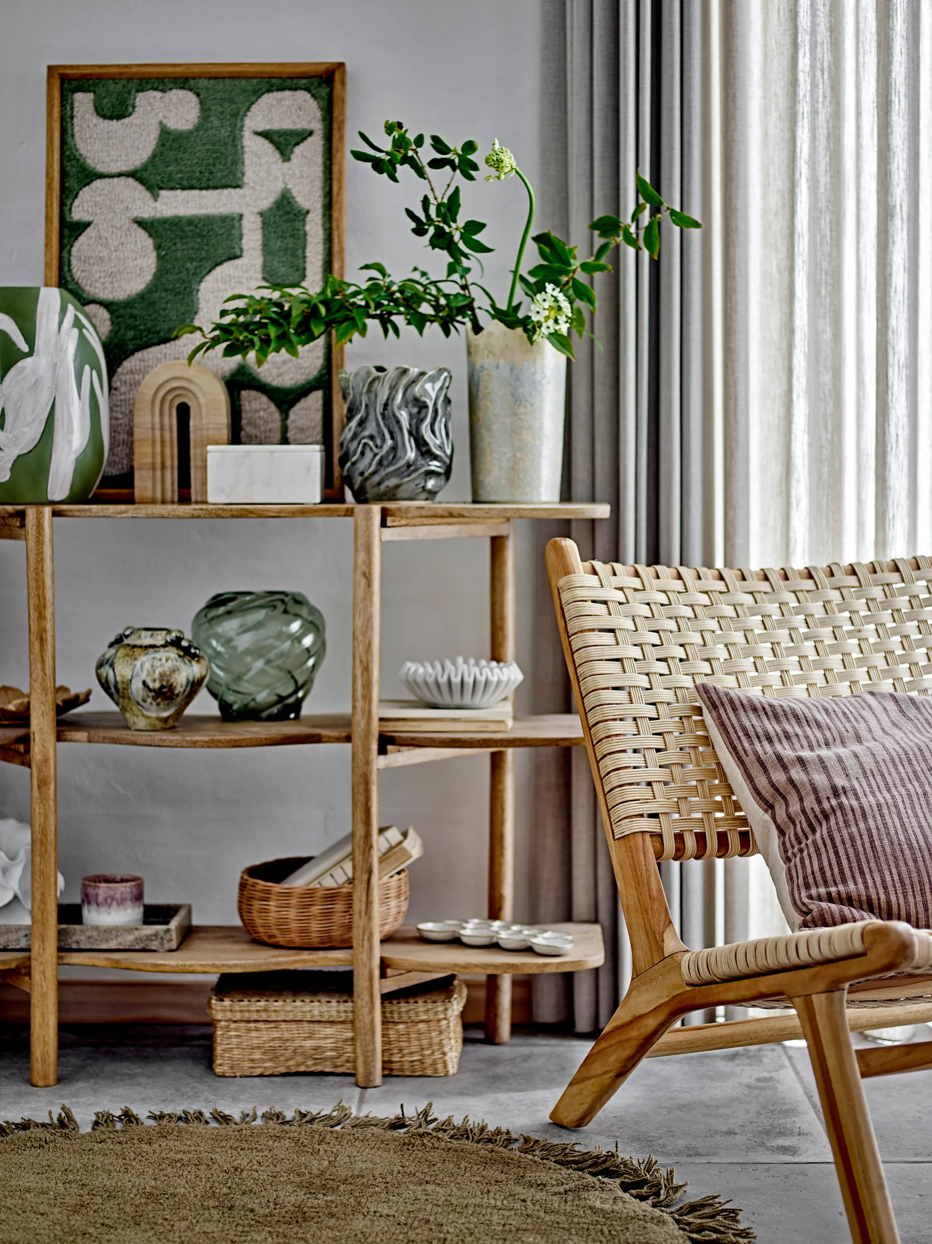 Dekoracja ścienna Longton 45x65 cm, Green Bloomingville