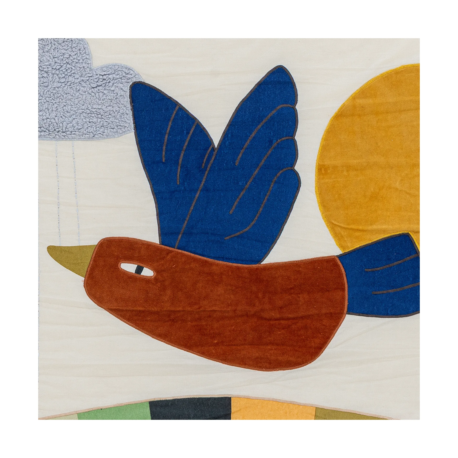 Dekoracja ścienna z bawełny Colorine 101x101 cm, Naturalny Bloomingville