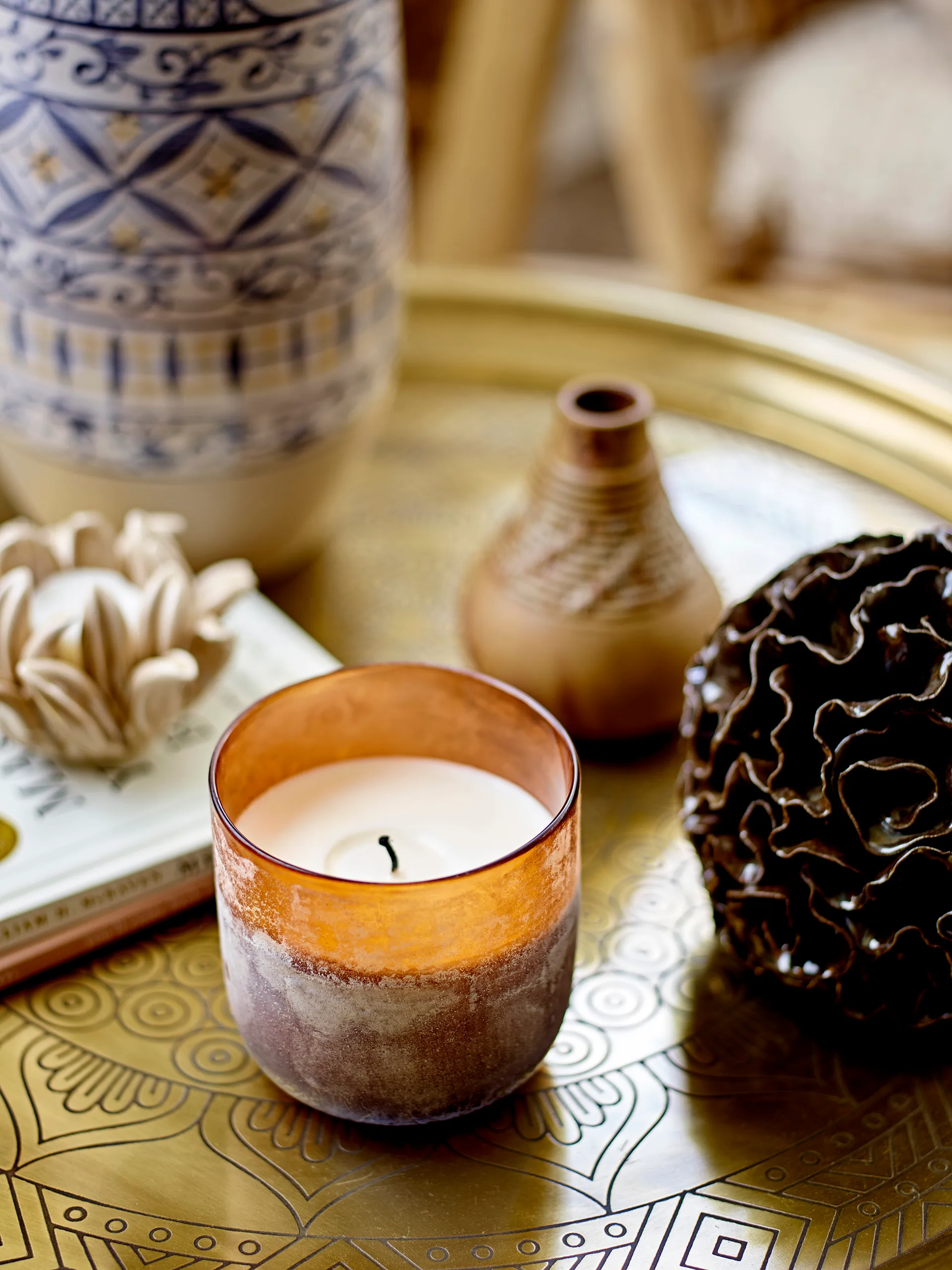 Delvan dekoracja Ø13,5 cm, Brązowy Bloomingville