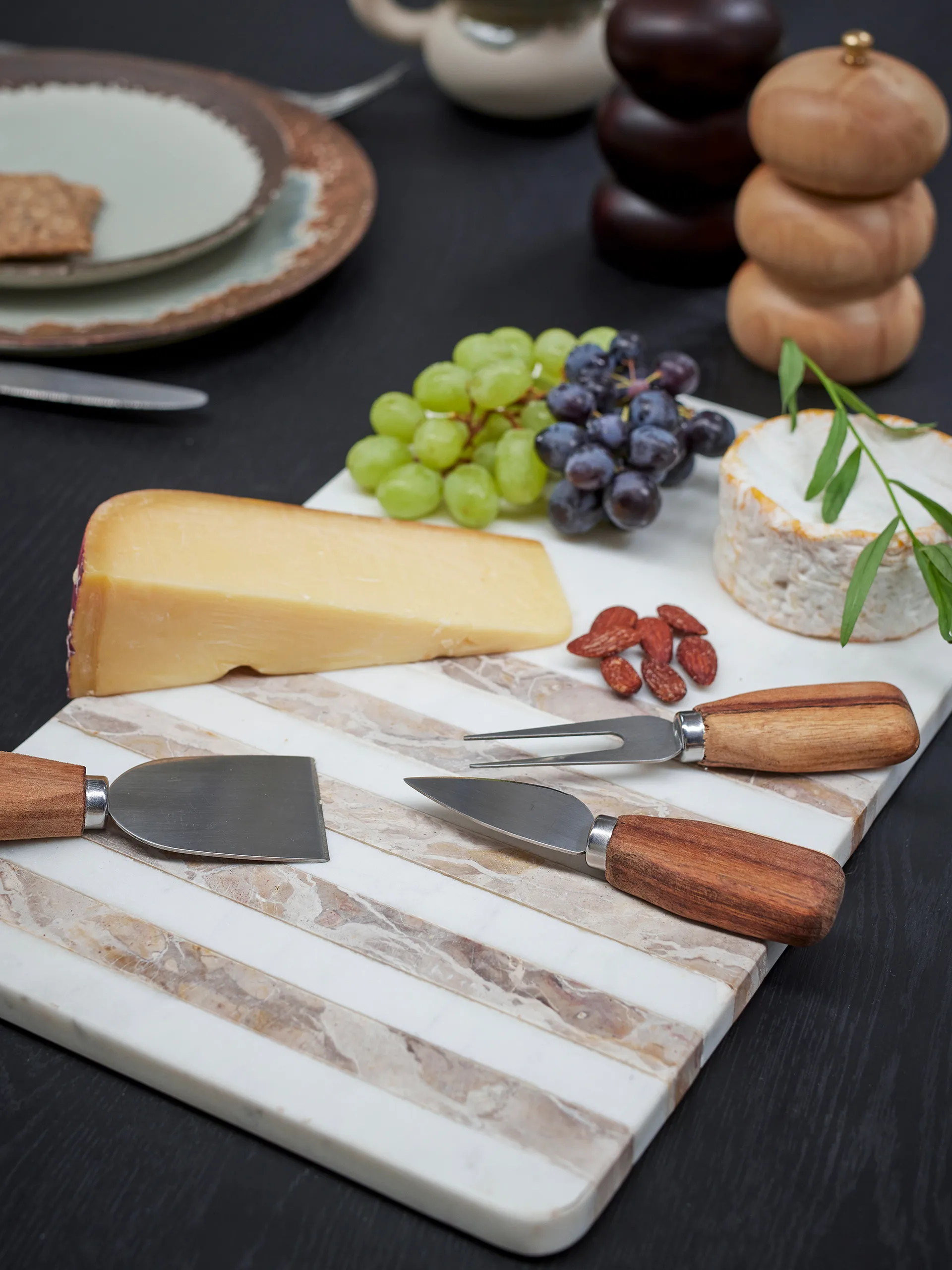 Deska do krojenia Novelle, marmur, 38x22,5 cm, Biały Bloomingville