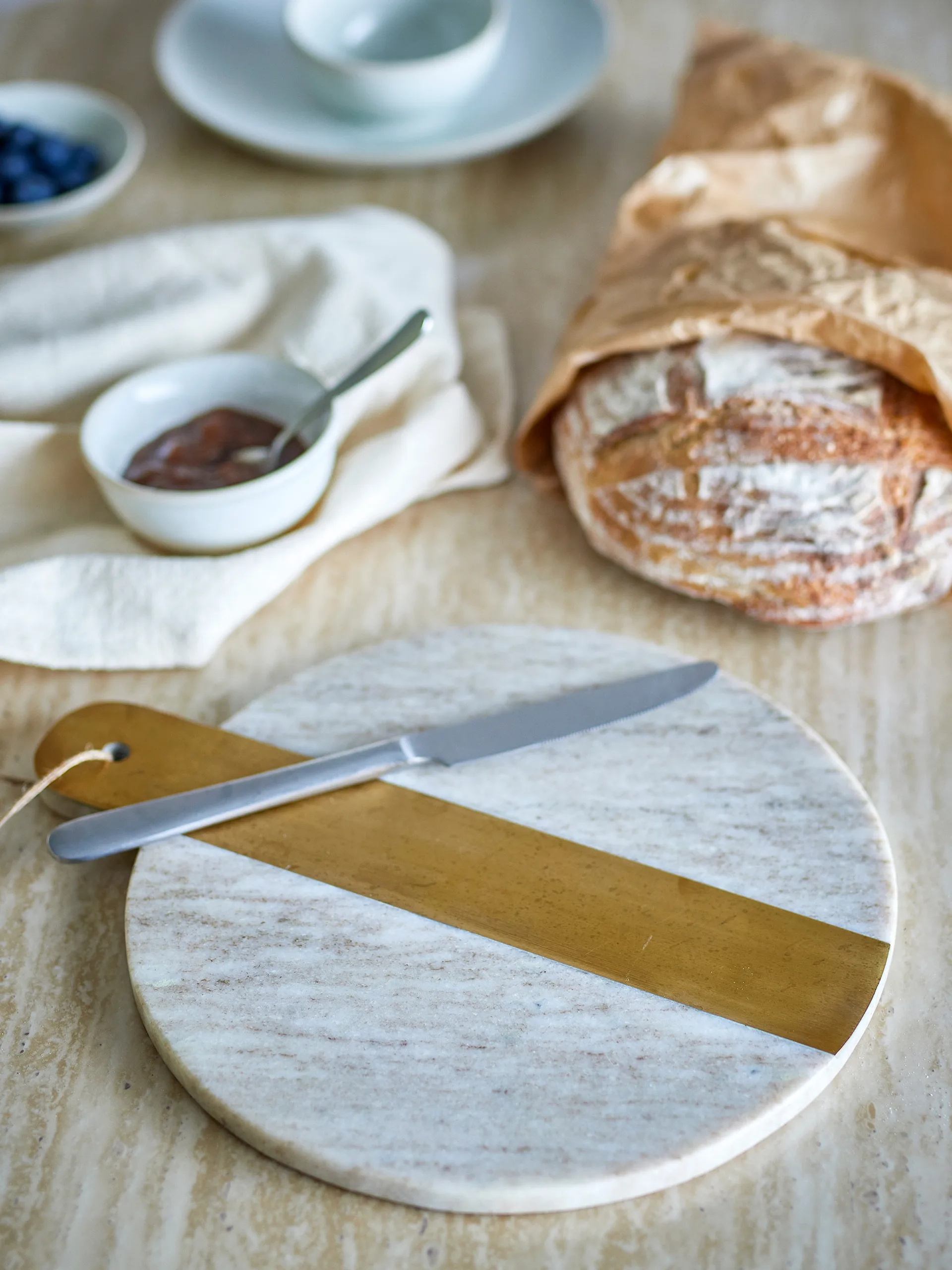 Deska do krojenia Villette, marmur, 25x30,5 cm, Naturalny Bloomingville