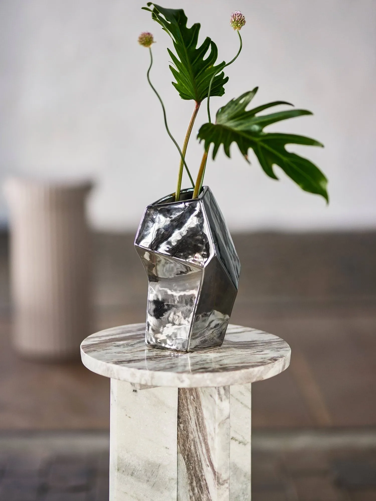 Dimona wazon, Srebrny, 15x23 cm Bloomingville