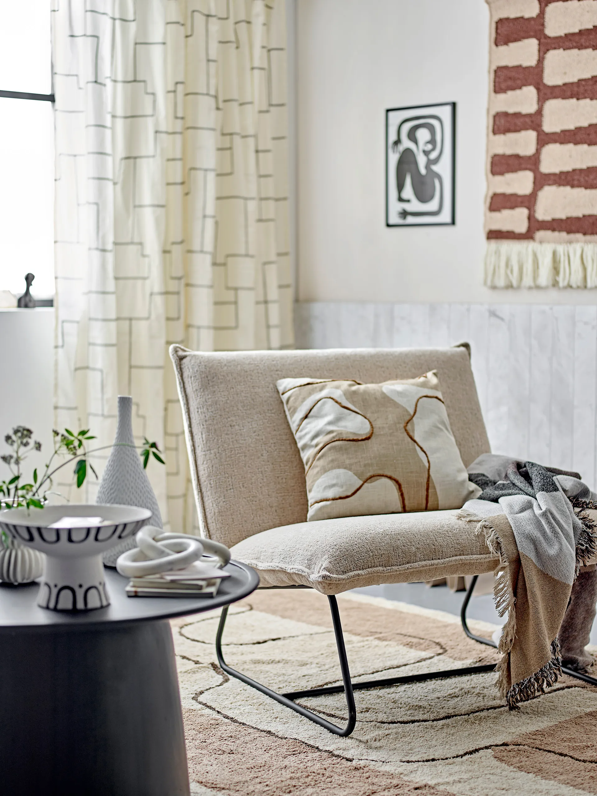 Dywan Bet 150x215 cm, Nature cotton Bloomingville