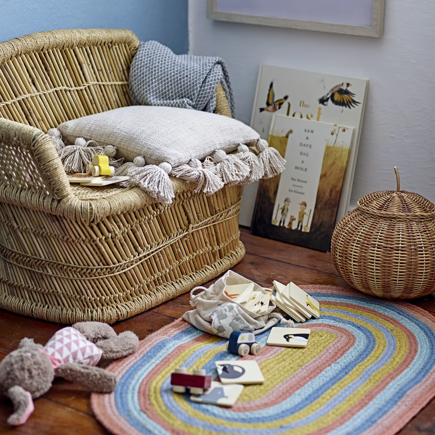 Dywan Bloomingville tęczowa juta, Multi Bloomingville