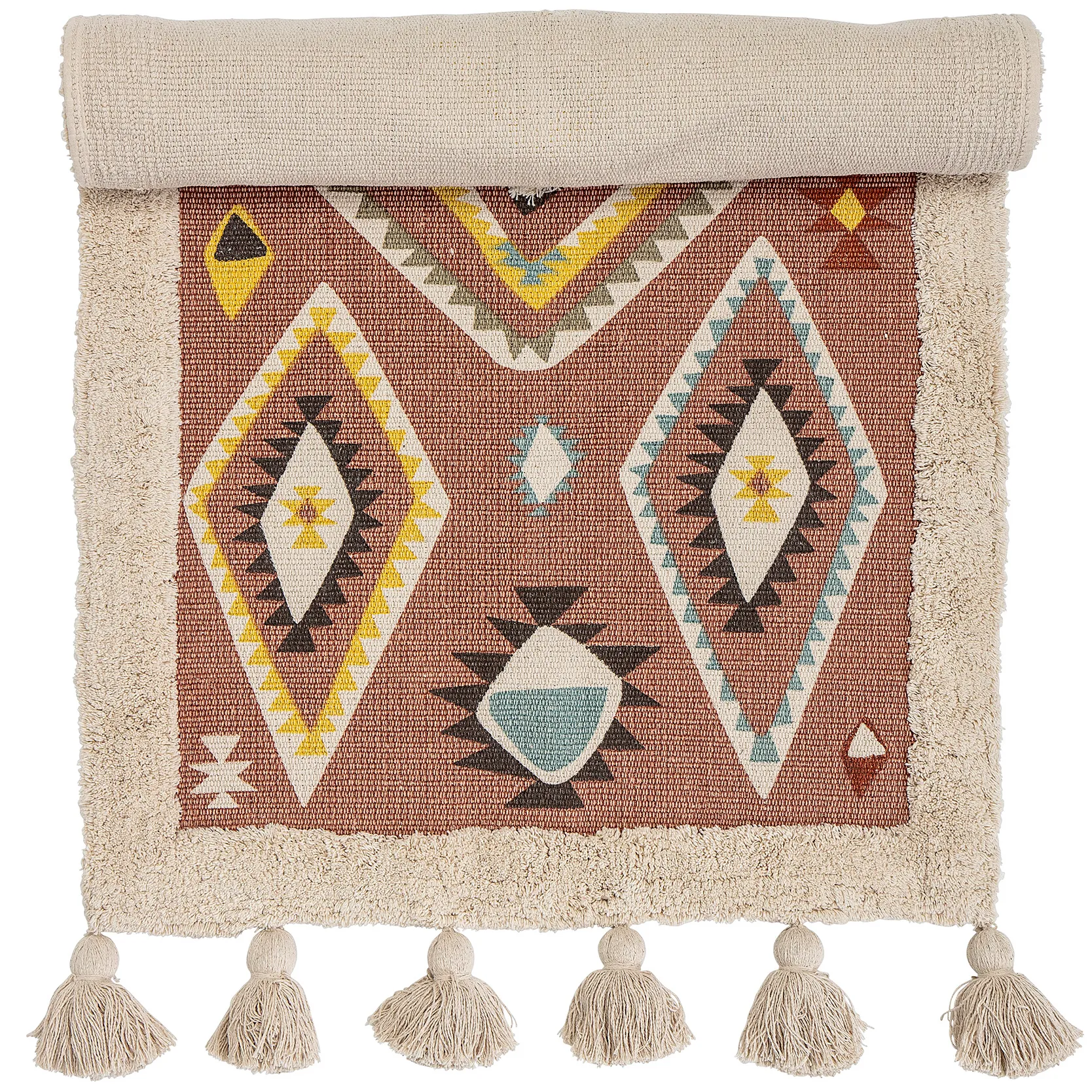 Dywan Bloomingville z frędzlami 120x65 cm, Multi Bloomingville