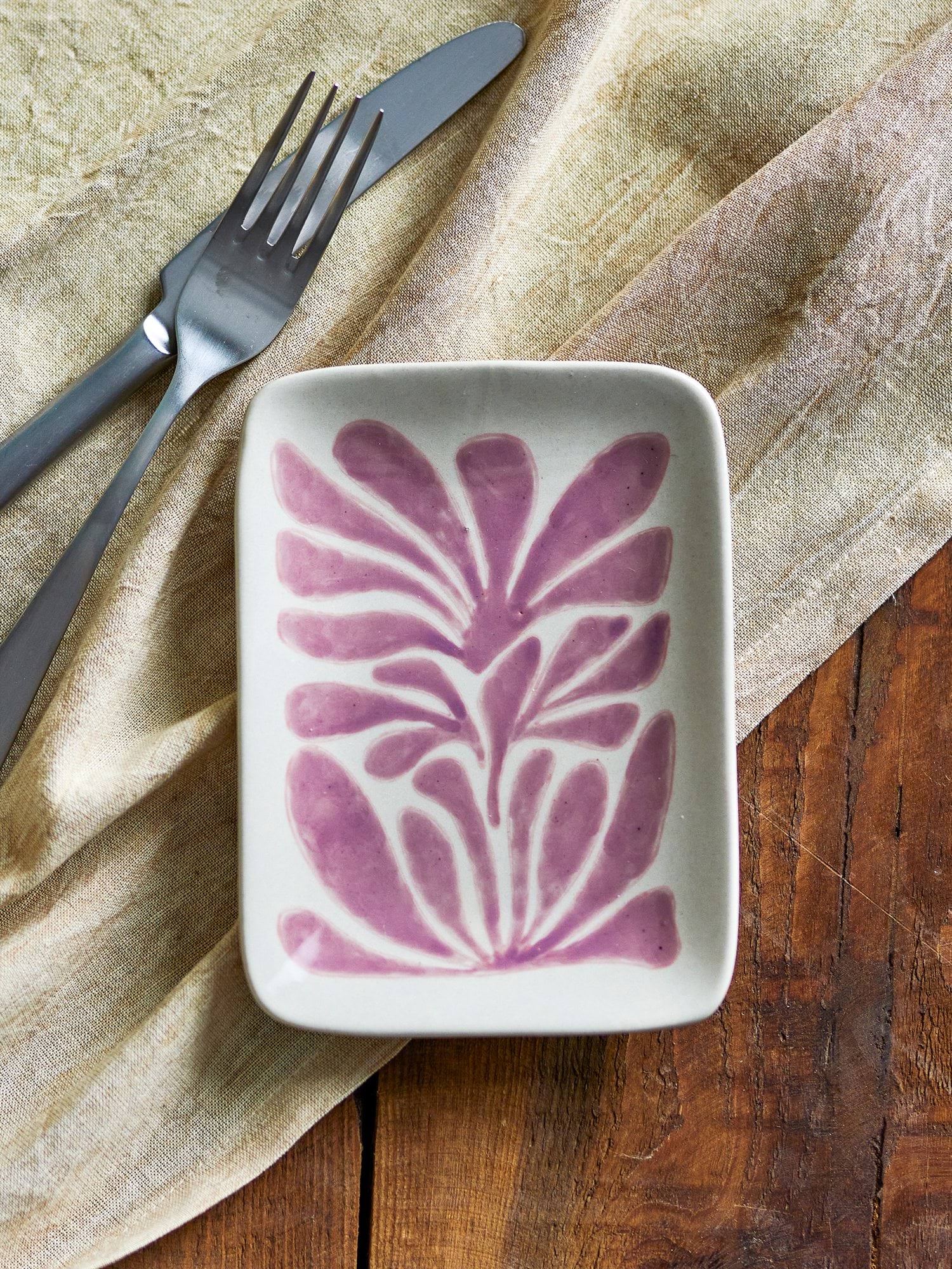 Fauni talerzyk dessertowy, Fioletowy, 15x11,5 cm Bloomingville
