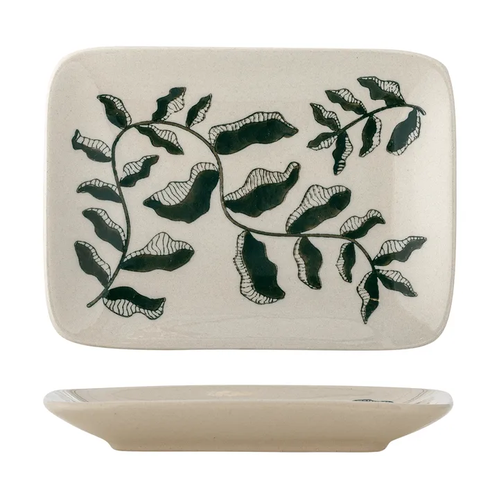 Fauni talerzyk dessertowy - Zielony, 15x11,5 cm - Bloomingville