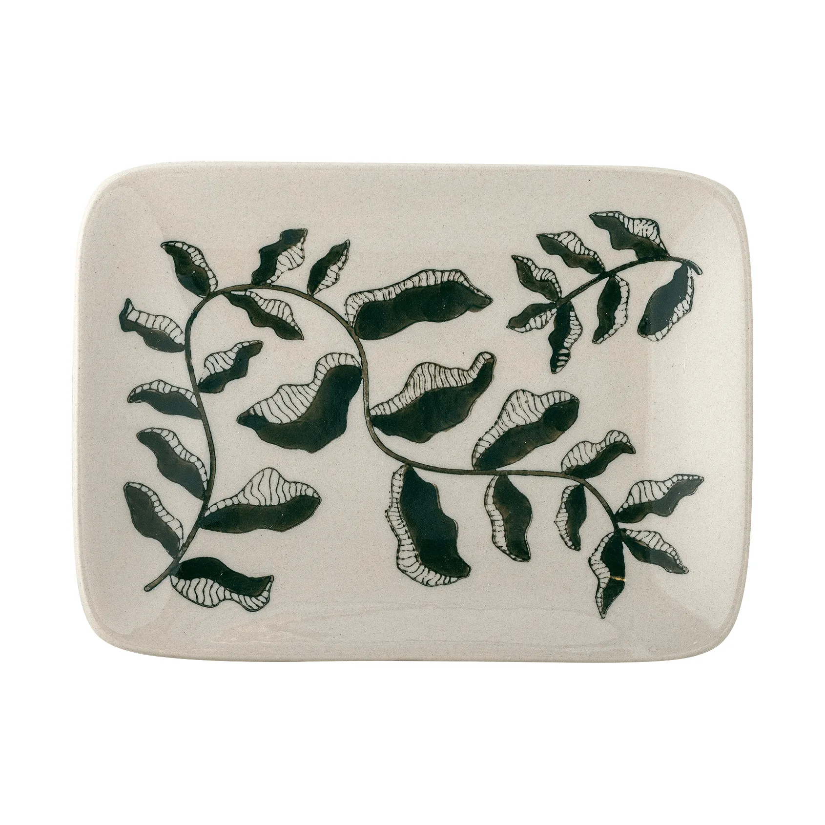 Fauni talerzyk dessertowy, Zielony, 15x11,5 cm Bloomingville