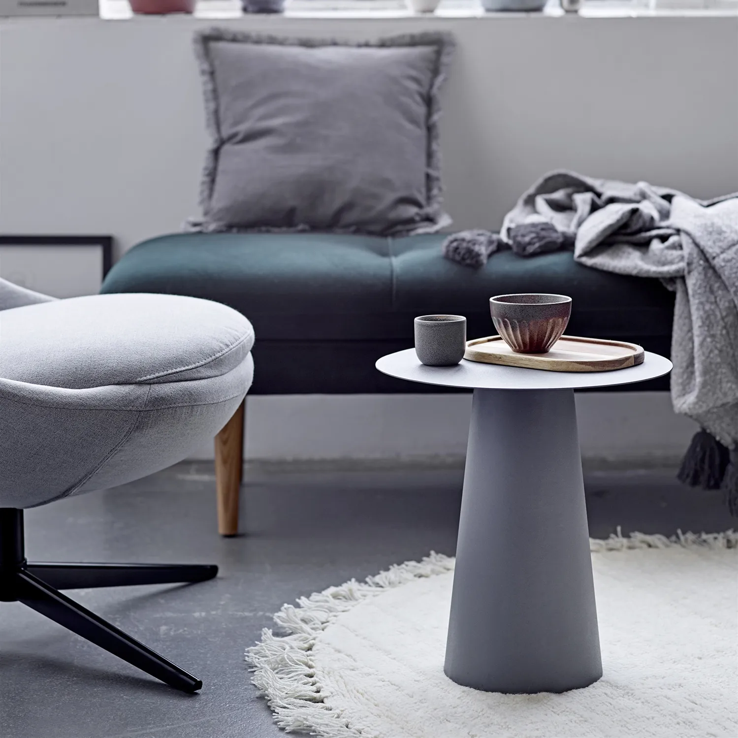 Filiżanka Kendra kamionka 10 cl, Szary Bloomingville