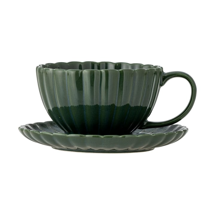 Filiżanka Latina ze spodkiem 22 cl - Green - Bloomingville