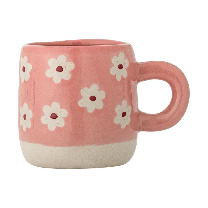 Filiżanka Millie 110 ml - Różowy, kwiaty - Bloomingville