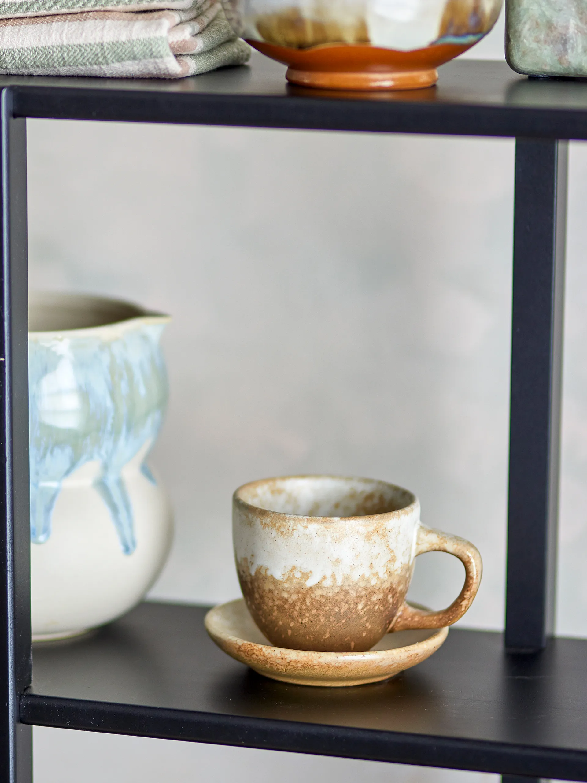 Filiżanka ze spodkiem Brenta, 4-pak, Naturalny Bloomingville