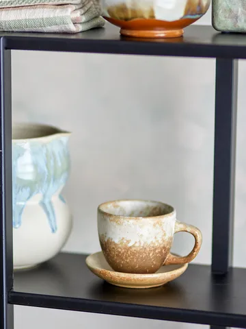 Filiżanka ze spodkiem Brenta, 4-pak - Naturalny - Bloomingville