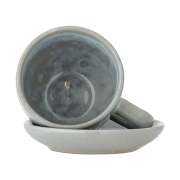 Filiżanka ze spodkiem Brenta, 4-pak - Niebieski - Bloomingville