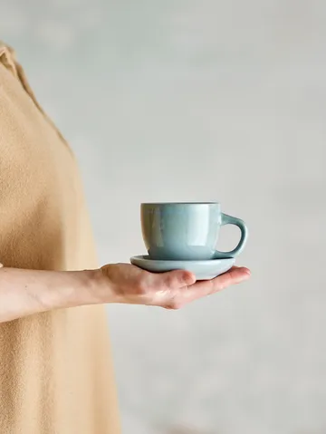 Filiżanka ze spodkiem Brenta, 4-pak - Niebieski - Bloomingville